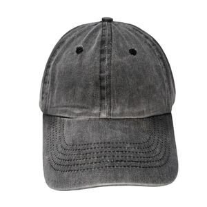 KNG Slideback Hat Gray One Size Adjustable Vented Holes 6 Panel Blank Cotton